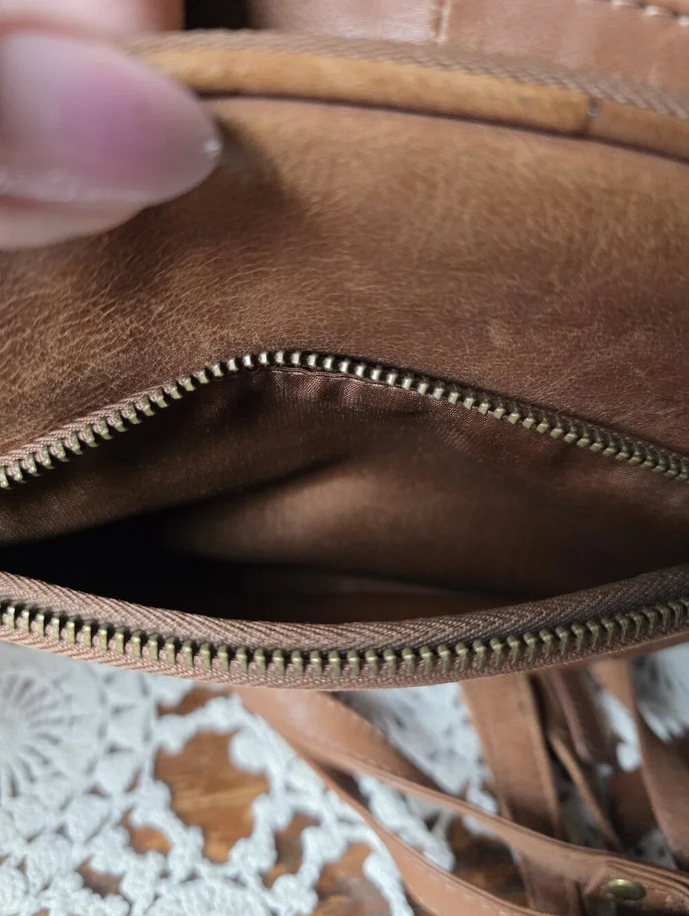 Tommy Bahama Weathered Leather  Small Backpack - Brown